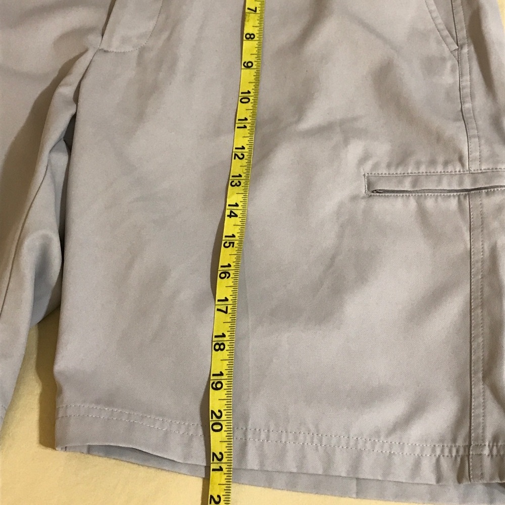 Pebble Beach Performance Mens 38 Light Gray Shorts Golf Short Flat Front Clay - Picture 7 of 9